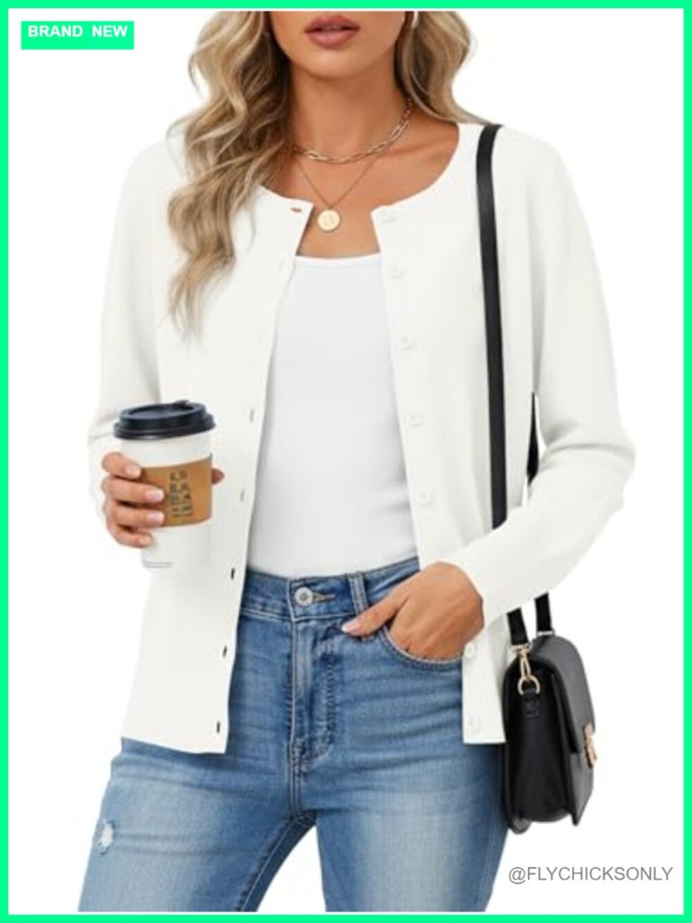 Lightweight Knit Button Front Long Sleeve Cardigan Sweater